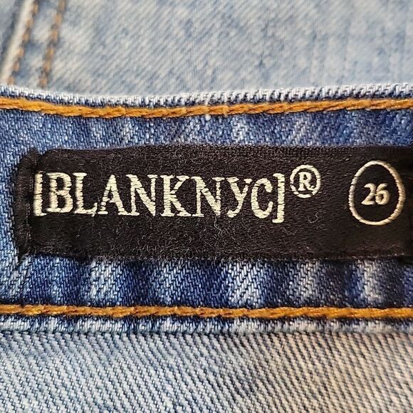 EC BLANK NYC DISTRESSED DENIM SKIRT SZ. 26 - Picture 4 of 5